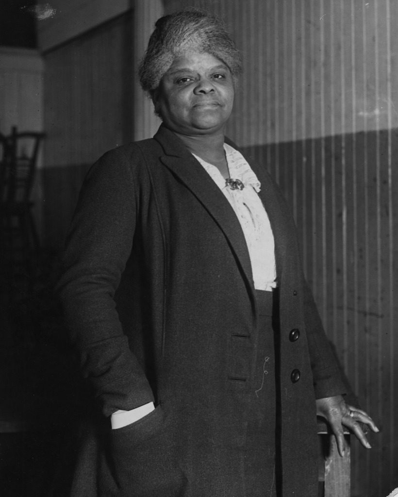 Three-quarters portrait of Ida B. Wells, 1920.