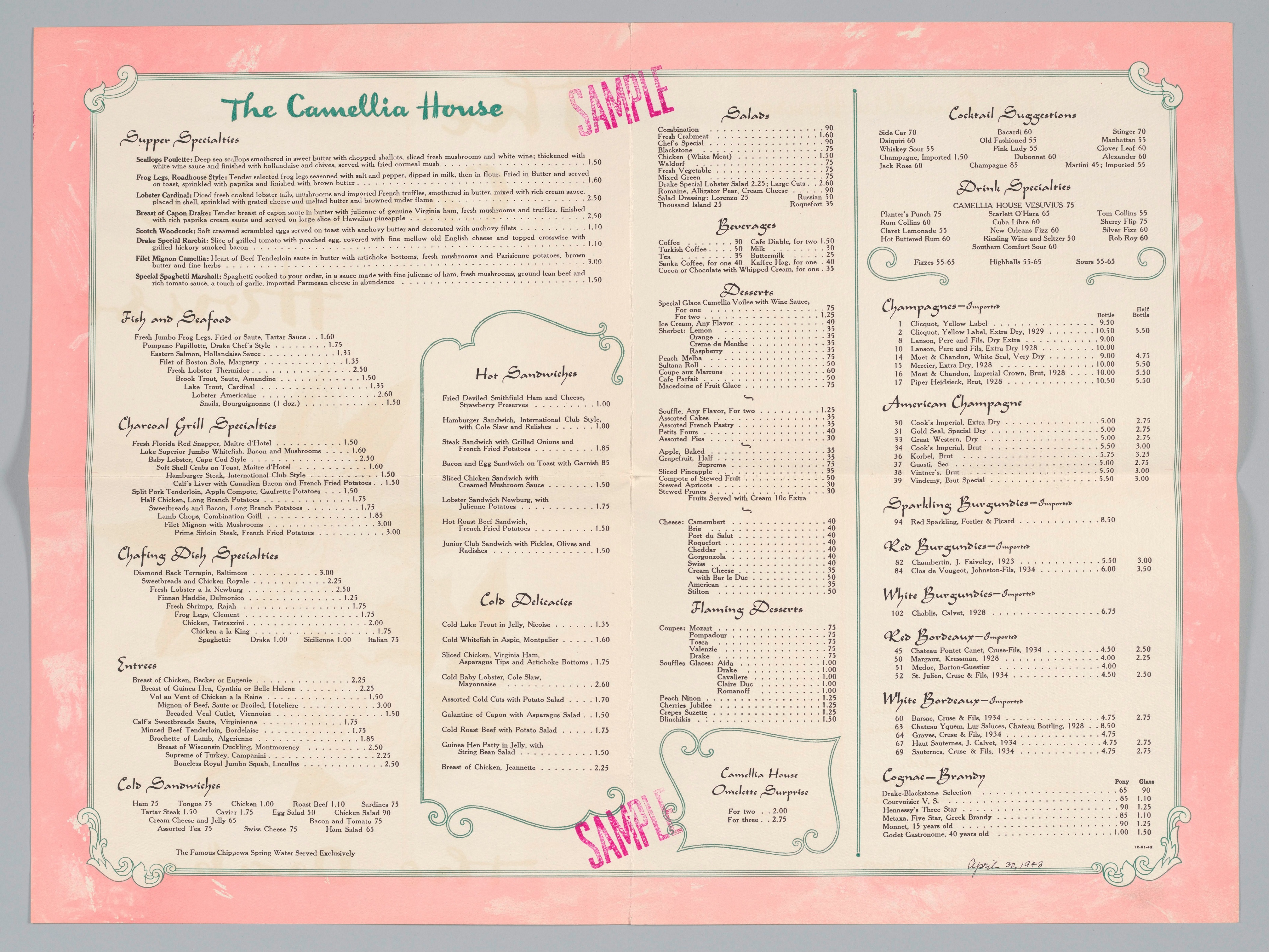 Exhibition-GAC-Camellia House menu