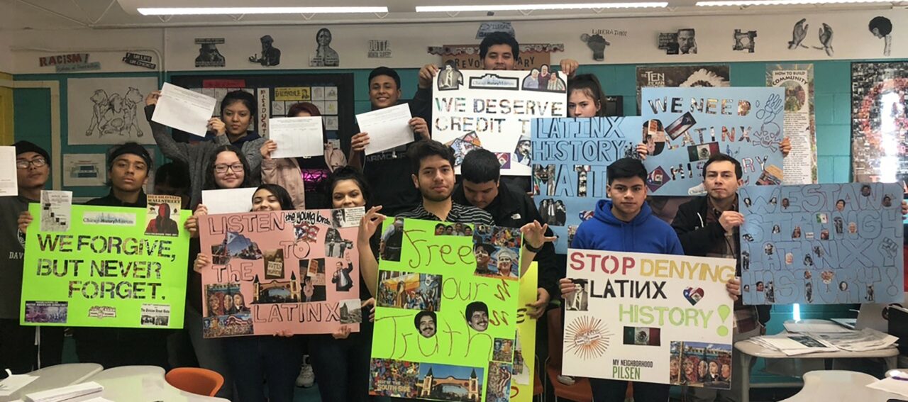 IJLA_photo – IJLA students holding signs – CHM lobby – High res AR2