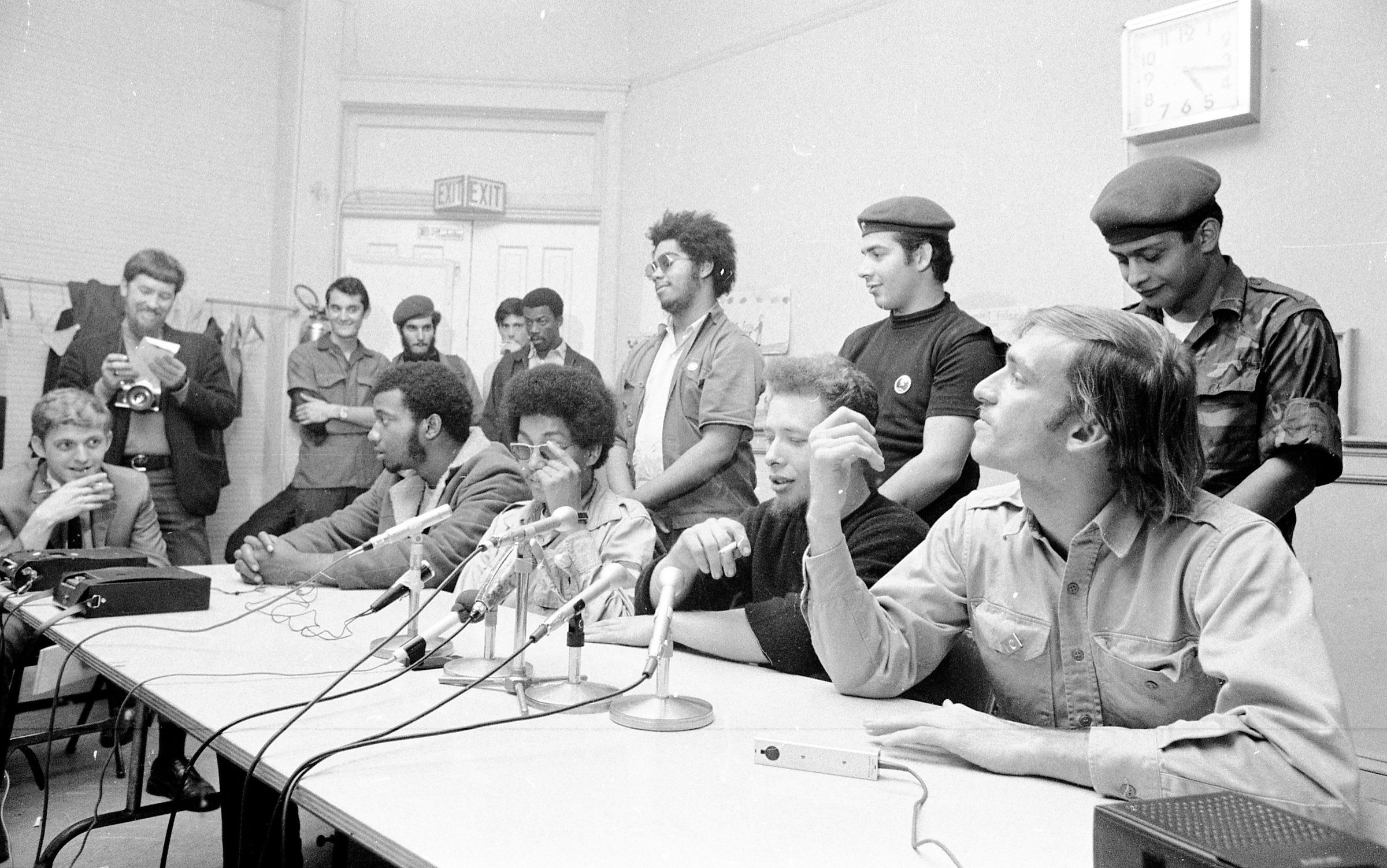 Press conference with representatives of the Black Panther Party, Revolutionary Youth Movement II, and the Young Lords