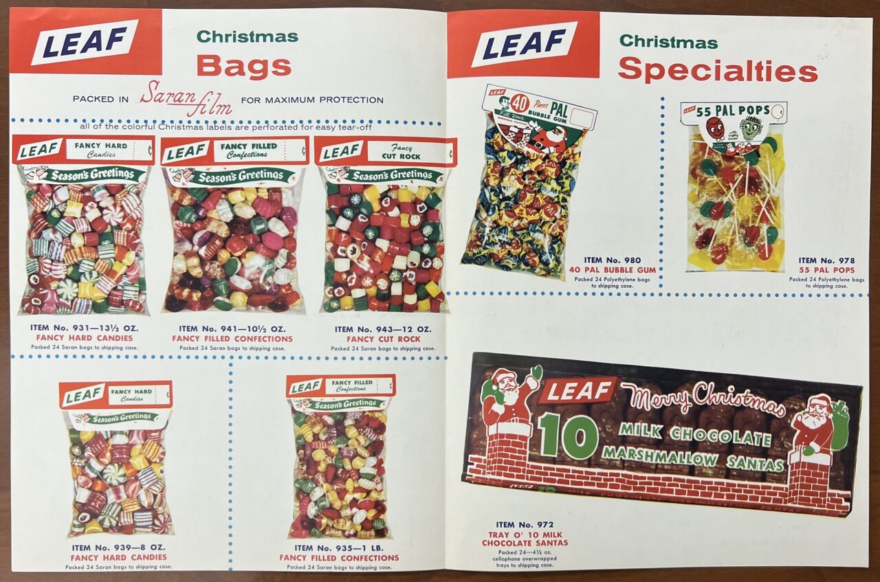 Leaf candy brochure Christmas