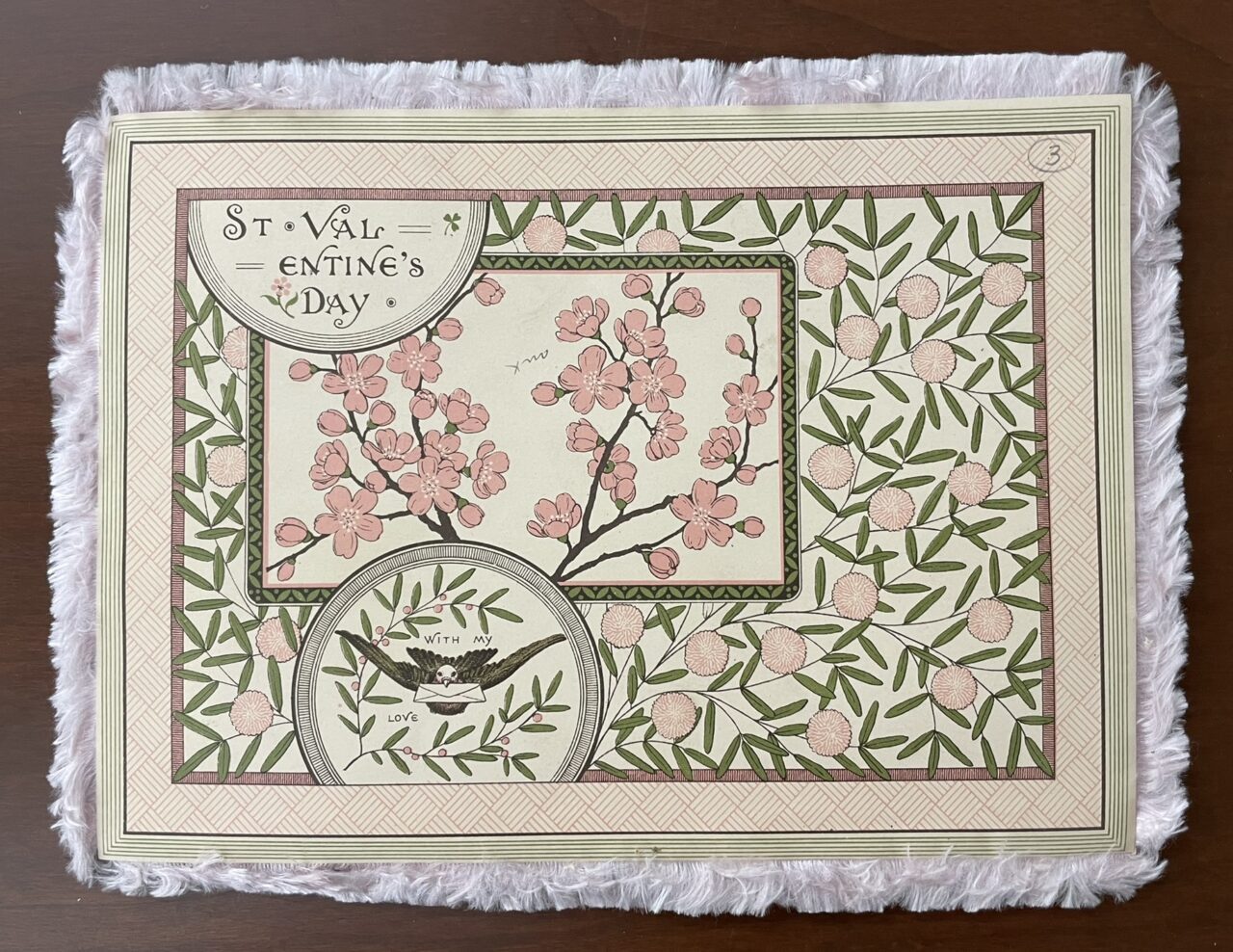 1880s-90s cherry blossom card