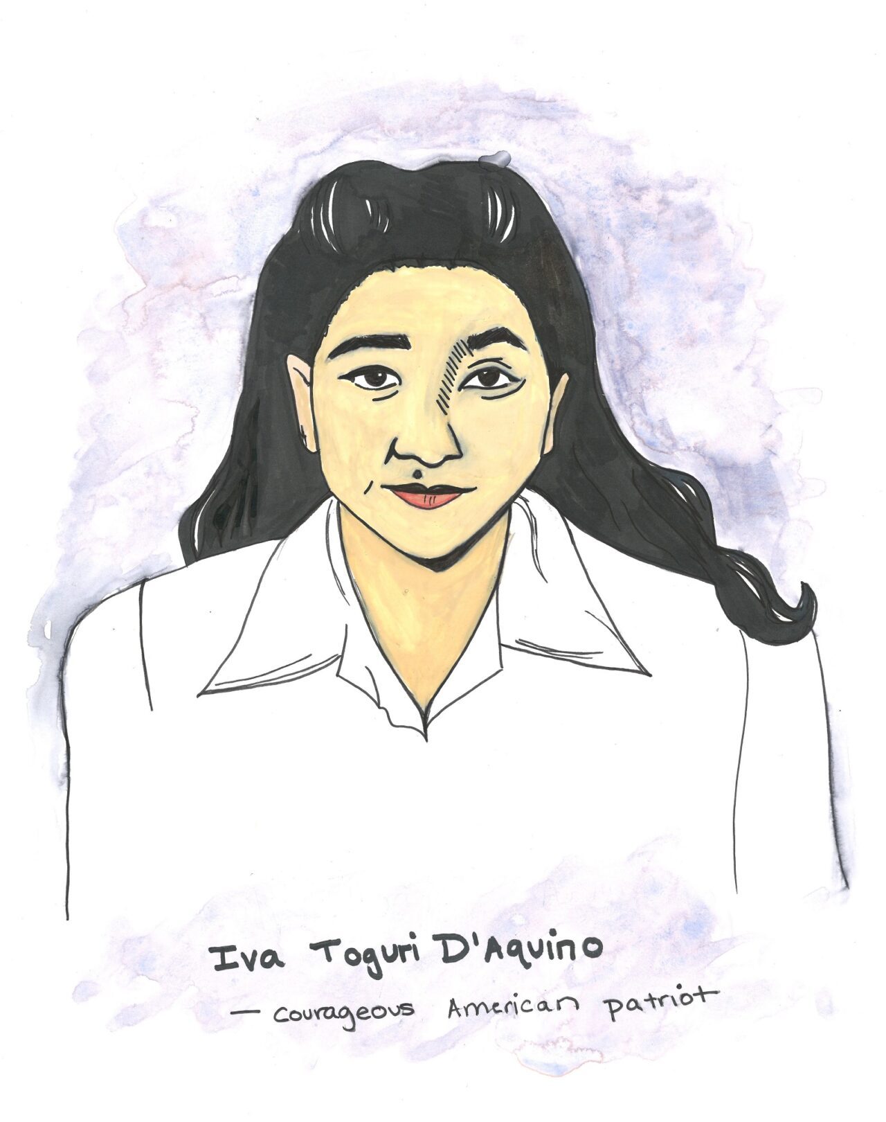 Drawing of Iva Toguri D’Aquino