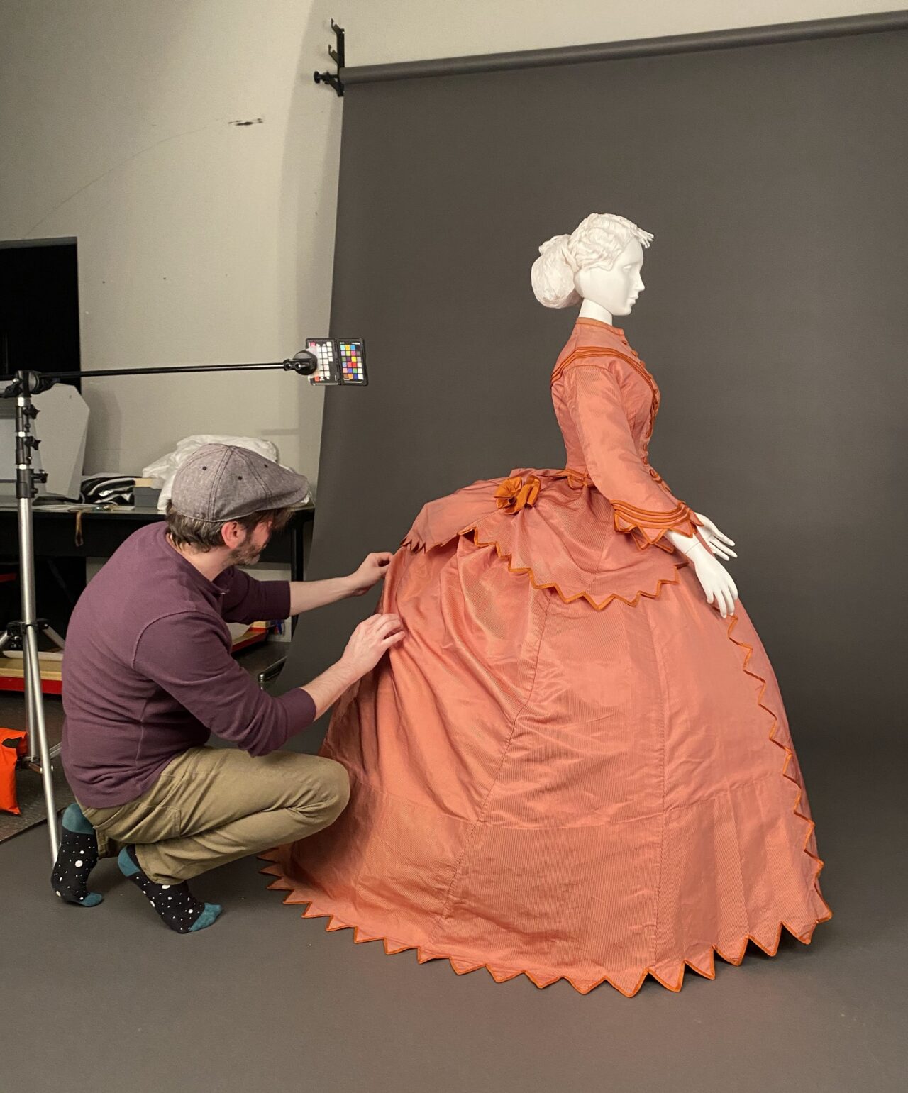 Michael Hall with pink dress