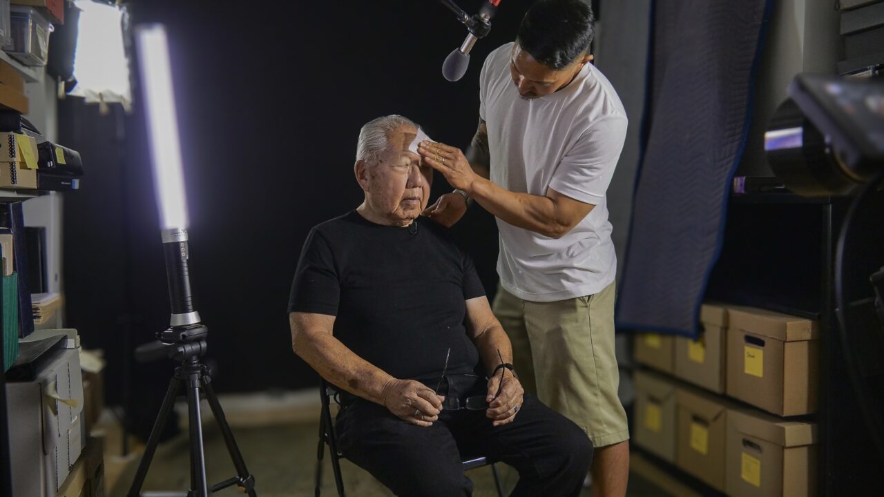 ThirdAct_Tad wiping Bob brow