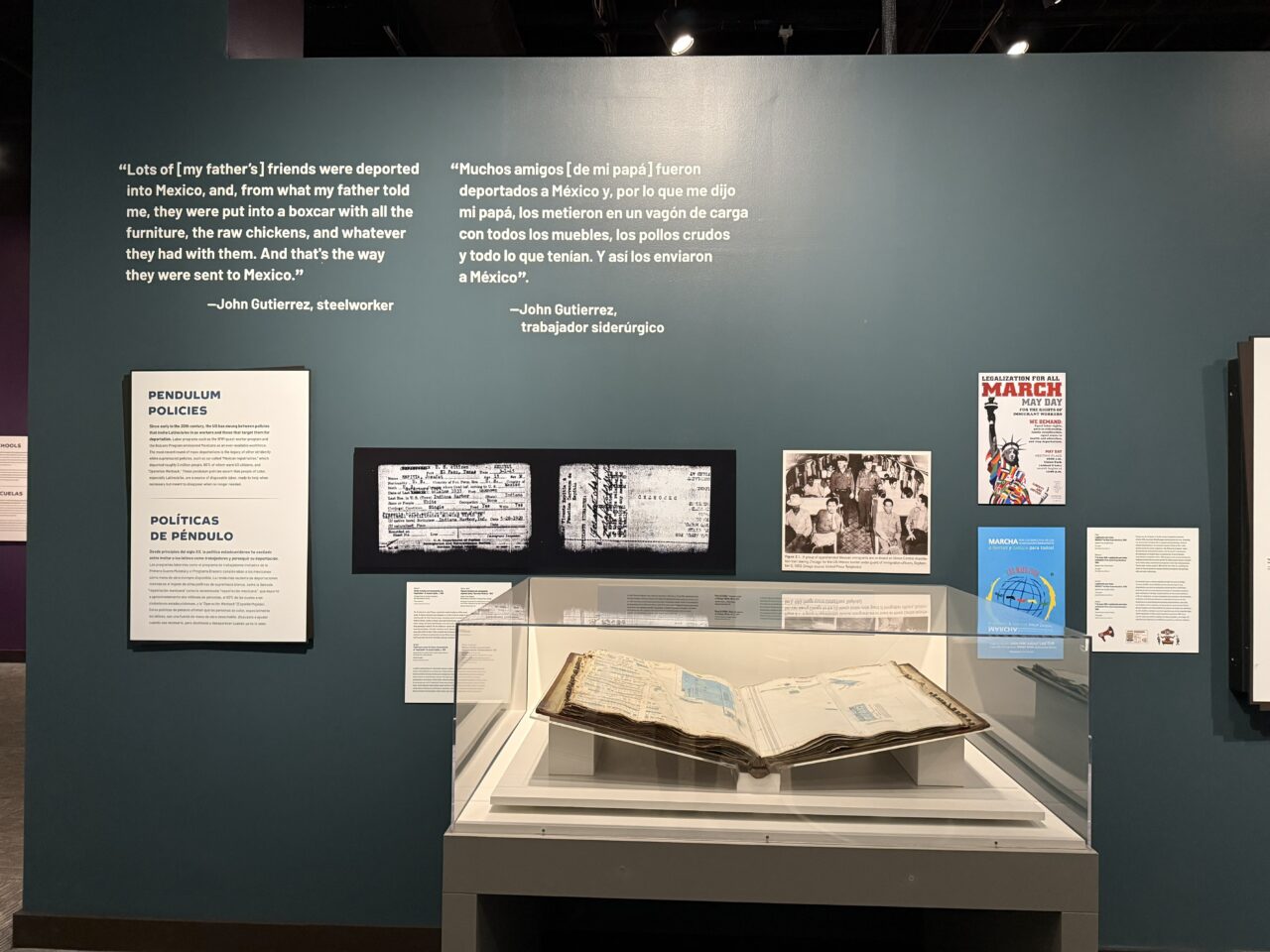 Aqui en Chicago Pendulum policies wall