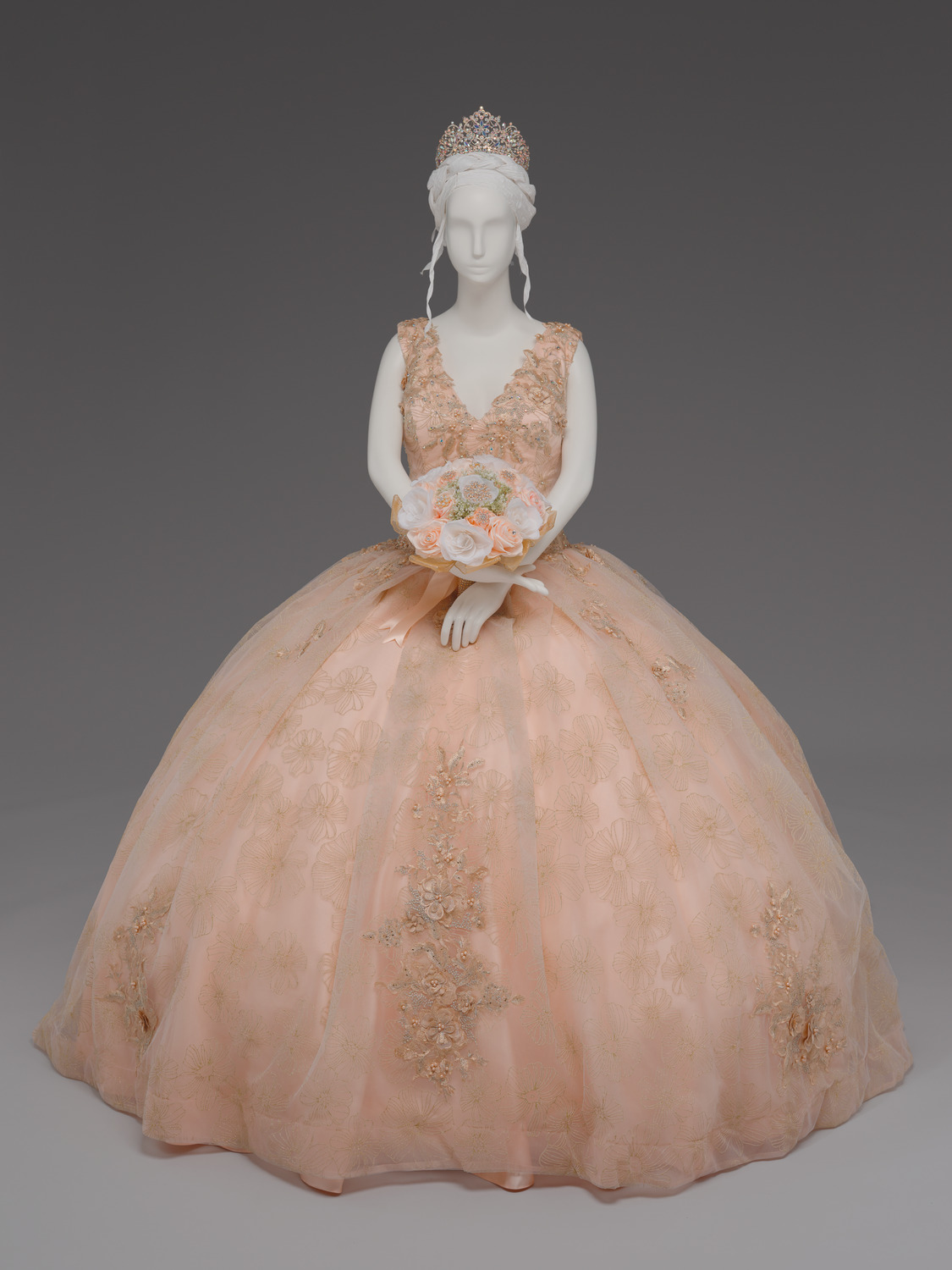 Quinceañera dress and accessories